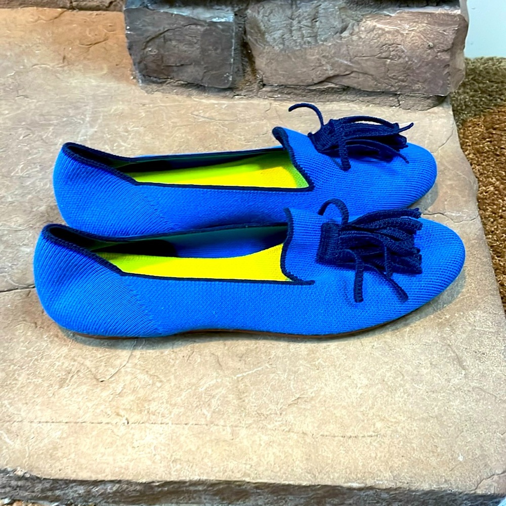 Blue Women's Loafers with Tassels Rothys